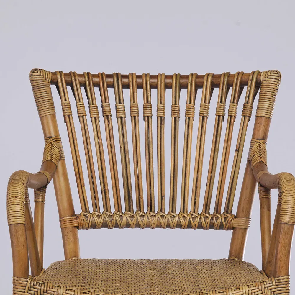 Allison Woven Bar Stool - Brown, Rattan