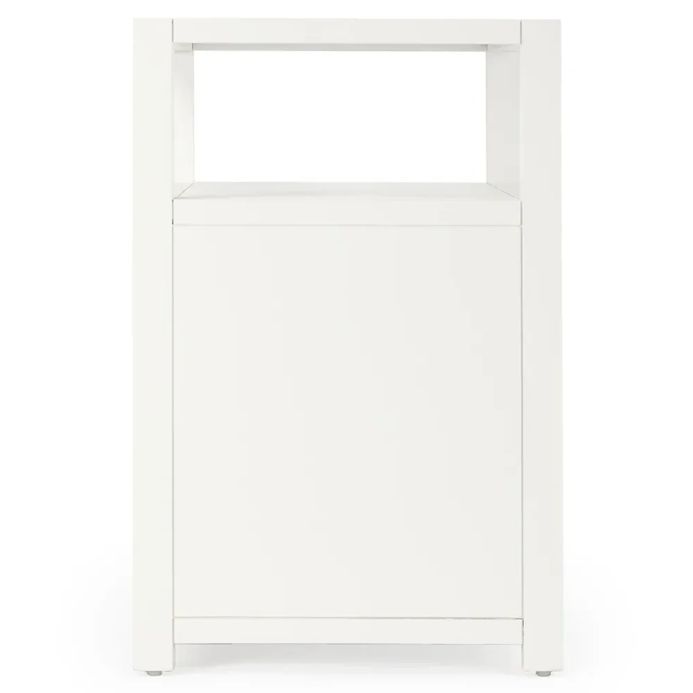 Allura 2 Drawer Nightstand - White, Pine Wood