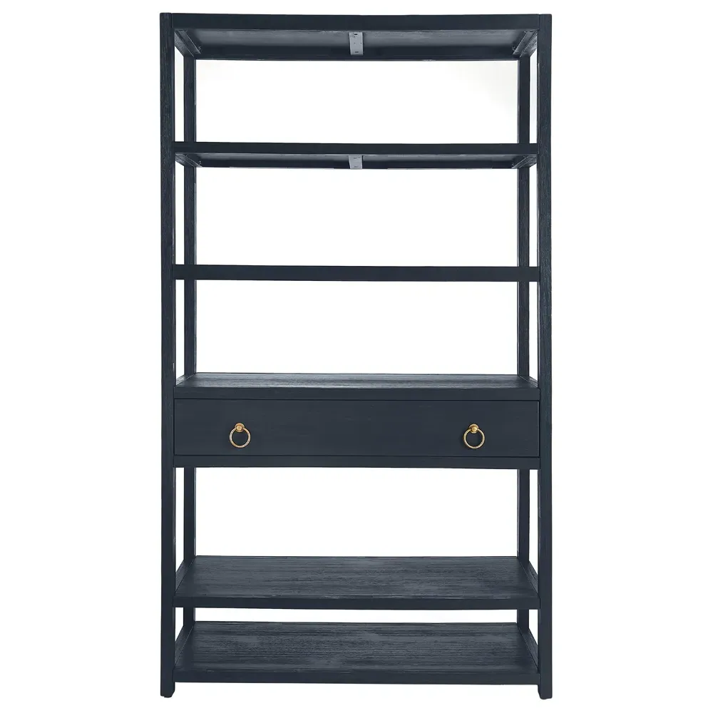 Allura Bookcase - Blue, Acacia Wood
