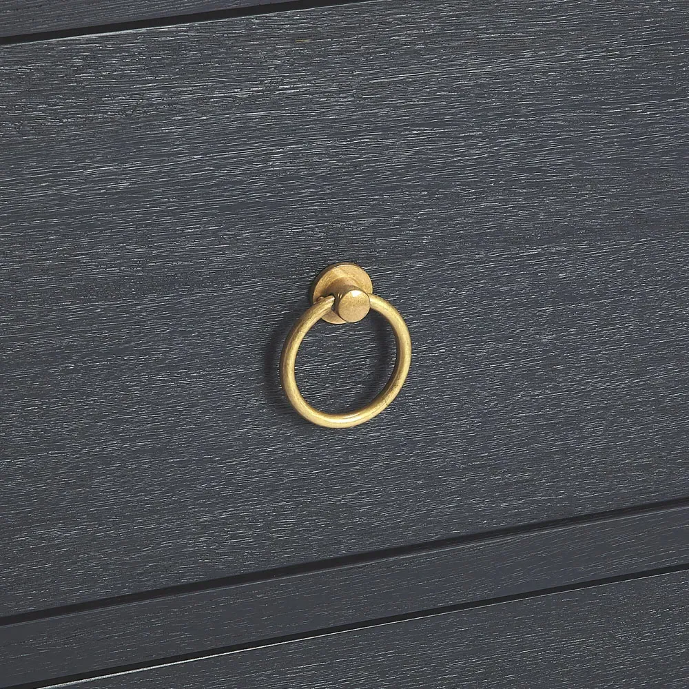 Allura Chest Dresser - Navy Blue, Acacia Wood