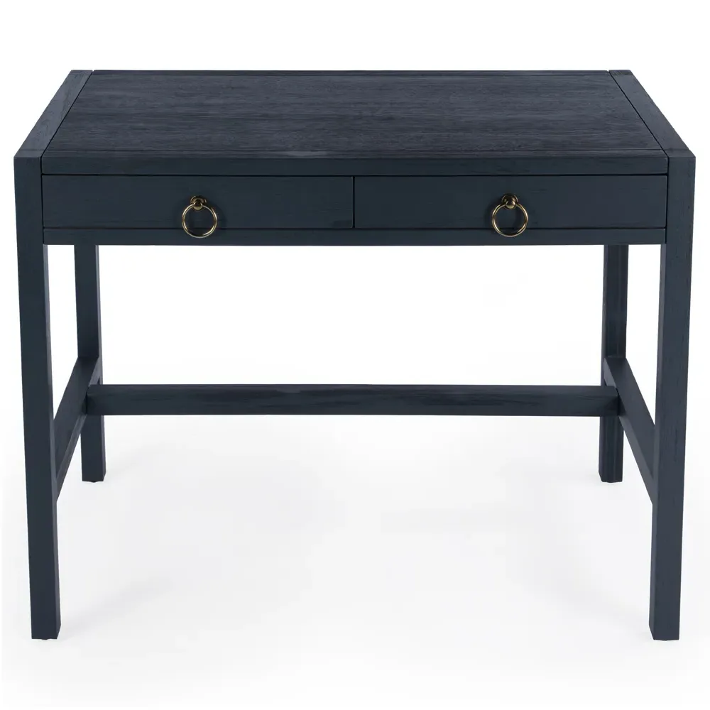 Allura Desk with Storage - Blue, Acacia Wood