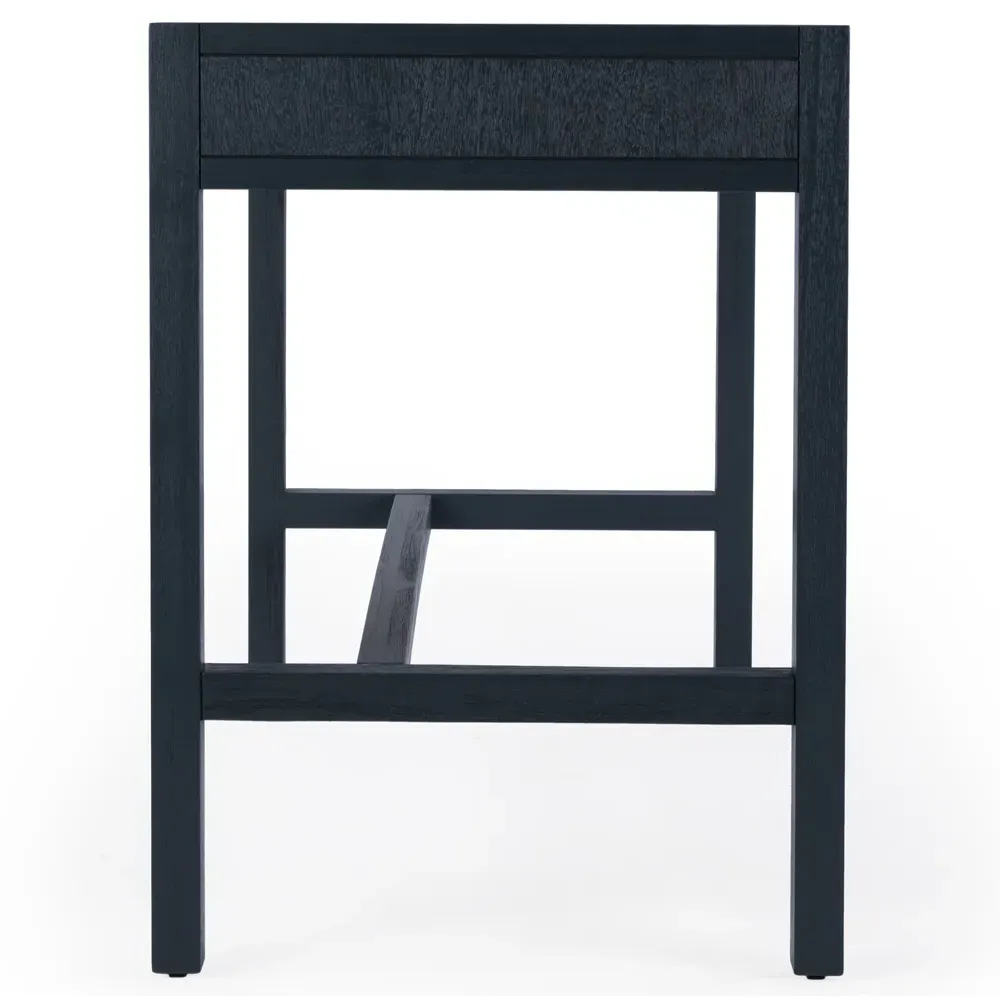 Allura Desk with Storage - Blue, Acacia Wood