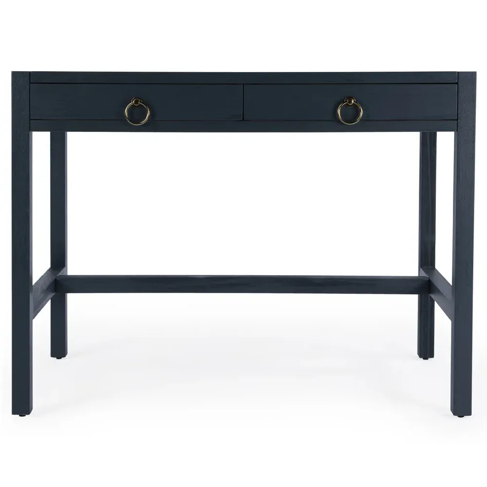 Allura Desk with Storage - Blue, Acacia Wood