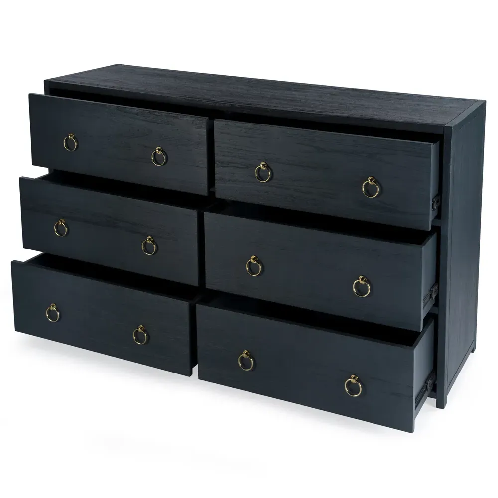 Allura Double Dresser - Blue, Acacia Wood
