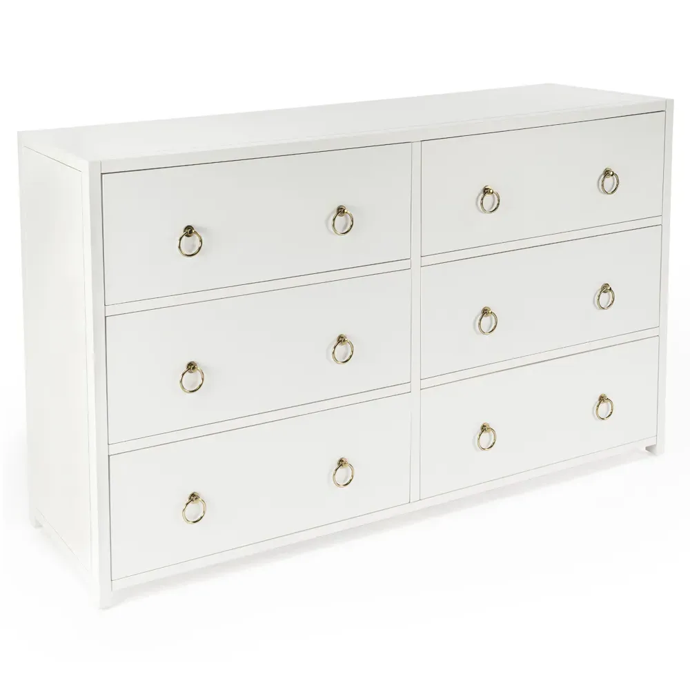 Allura Double Dresser - White, Wood
