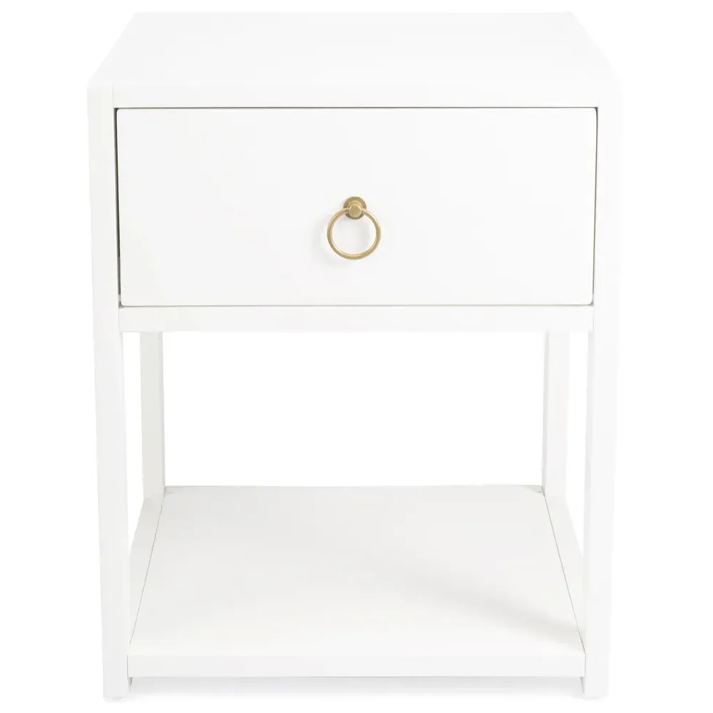 Allura Side End Table - White, Wood