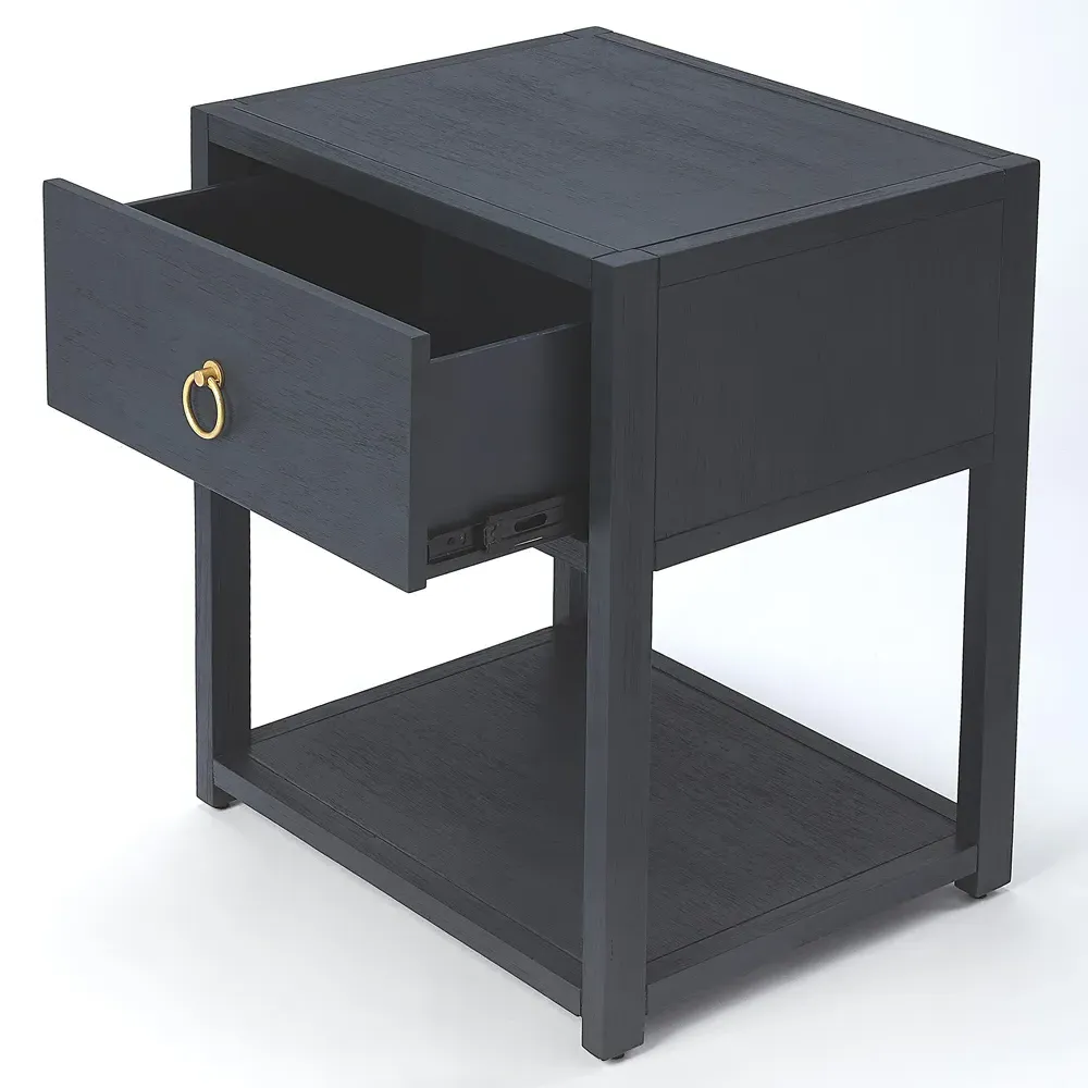 Allura Side Table - Blue, Acacia Wood