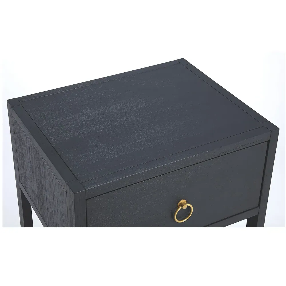 Allura Side Table - Blue, Acacia Wood