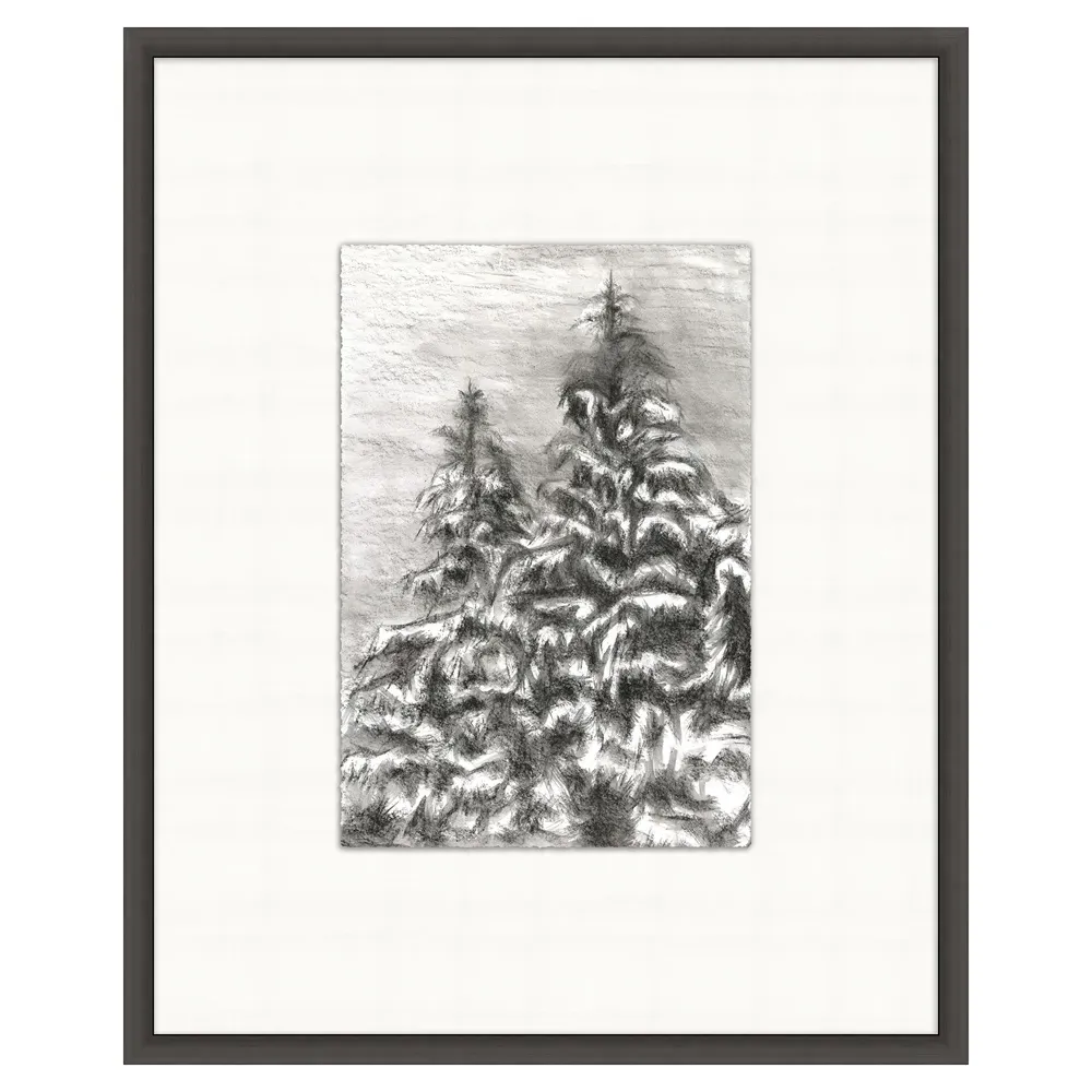 Alma Nature Illustration 1 Wall Art - Grey, Wood image