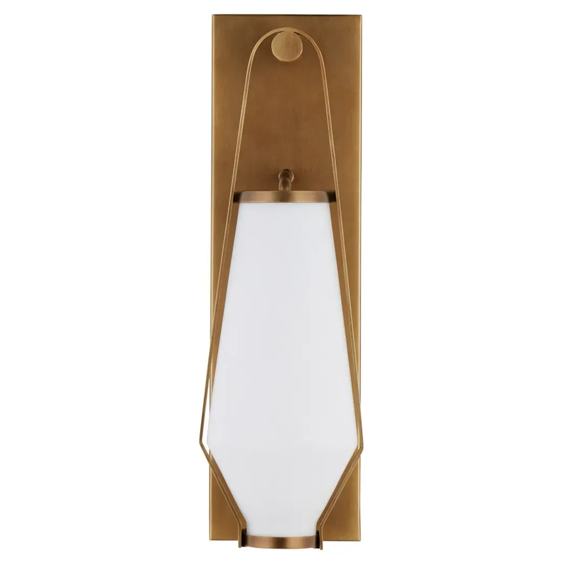 Almar Bath Wall Sconce - Antique Brass, Glass