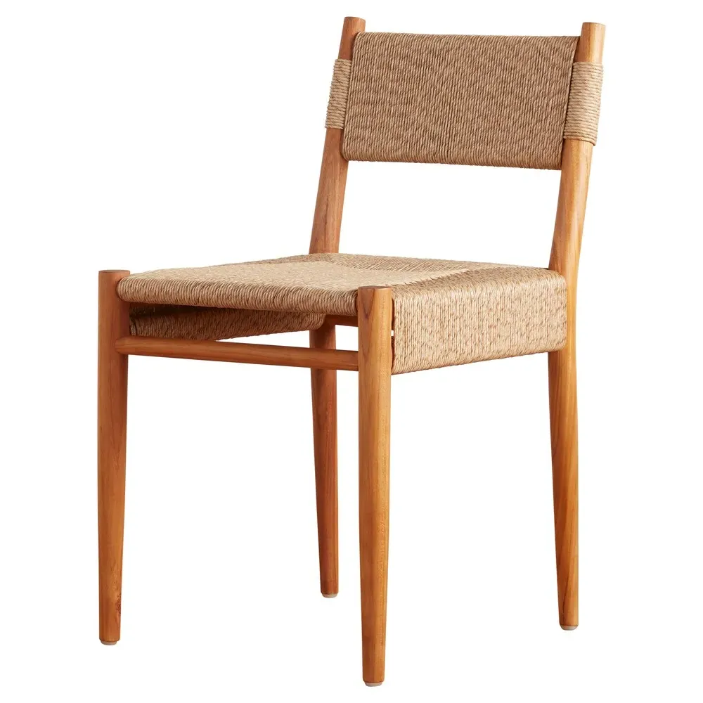 Almira Woven Outdoor Dining Chair - Brown, Teak