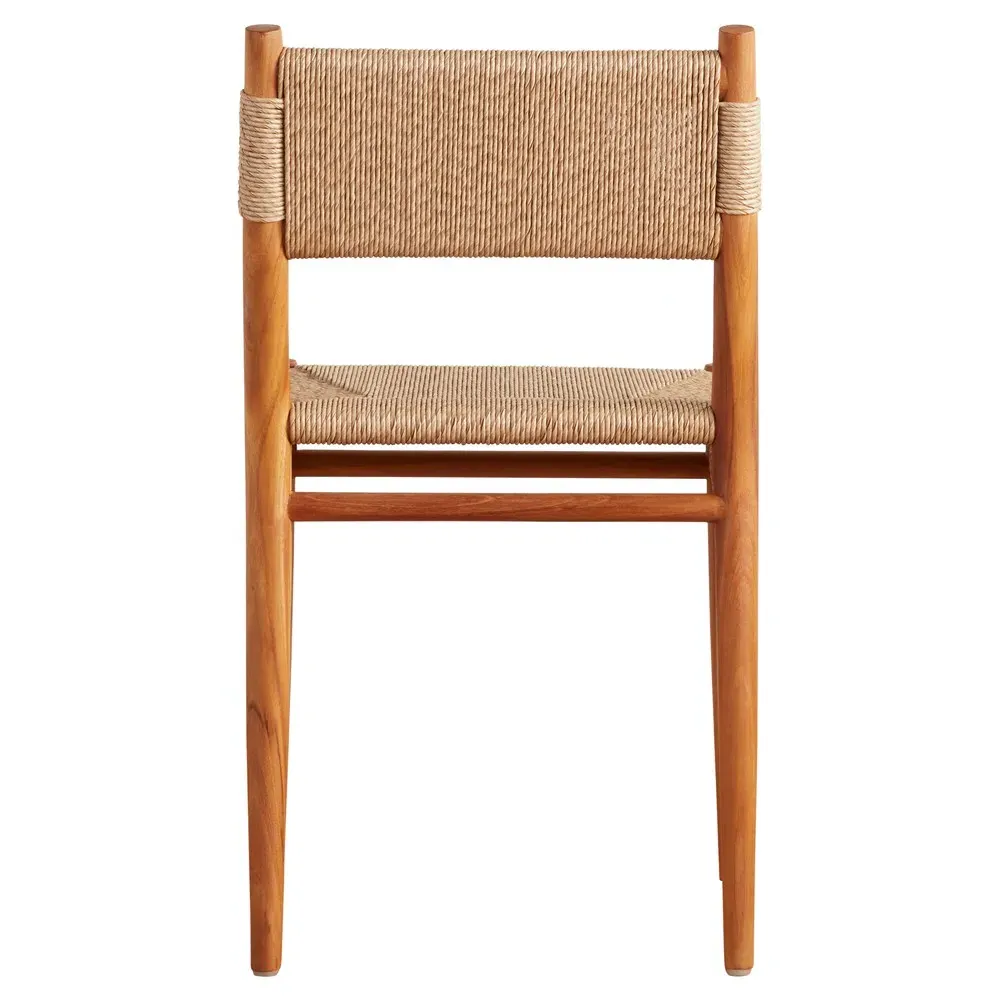 Almira Woven Outdoor Dining Chair - Brown, Teak