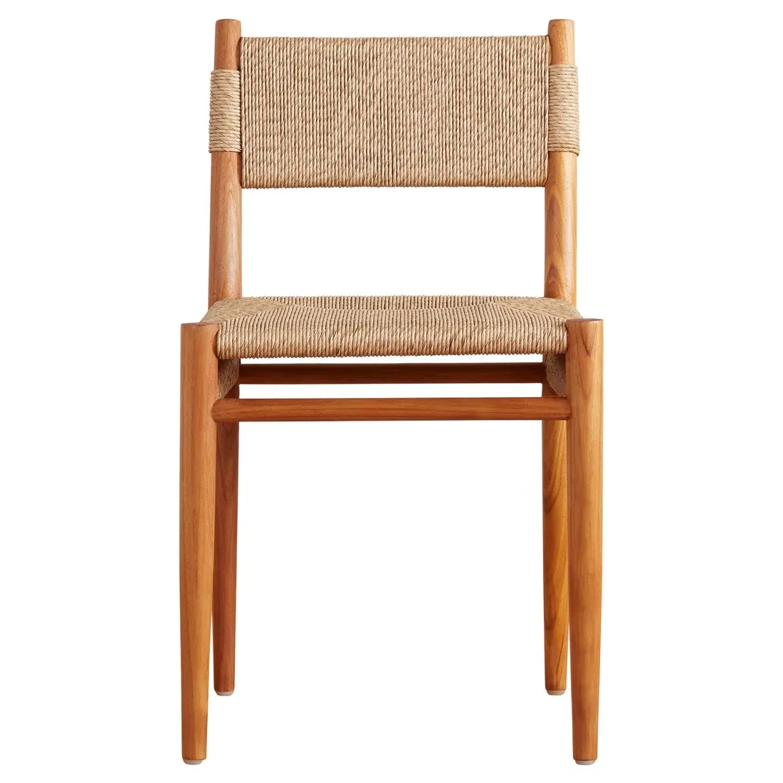 Almira Woven Outdoor Dining Chair - Brown, Teak image