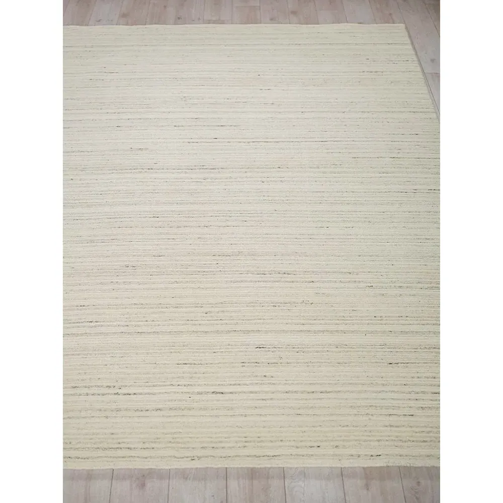 Althea 8'x10' Solid Rug - Silver, Wool