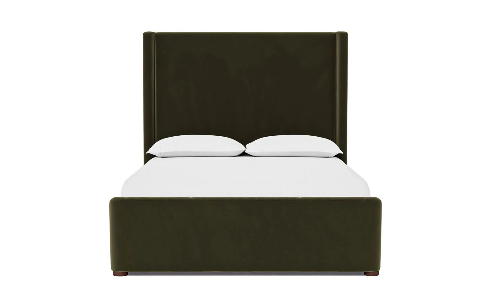 Althea King Size Bed Frame - Boxwood Green, Performance Velvet