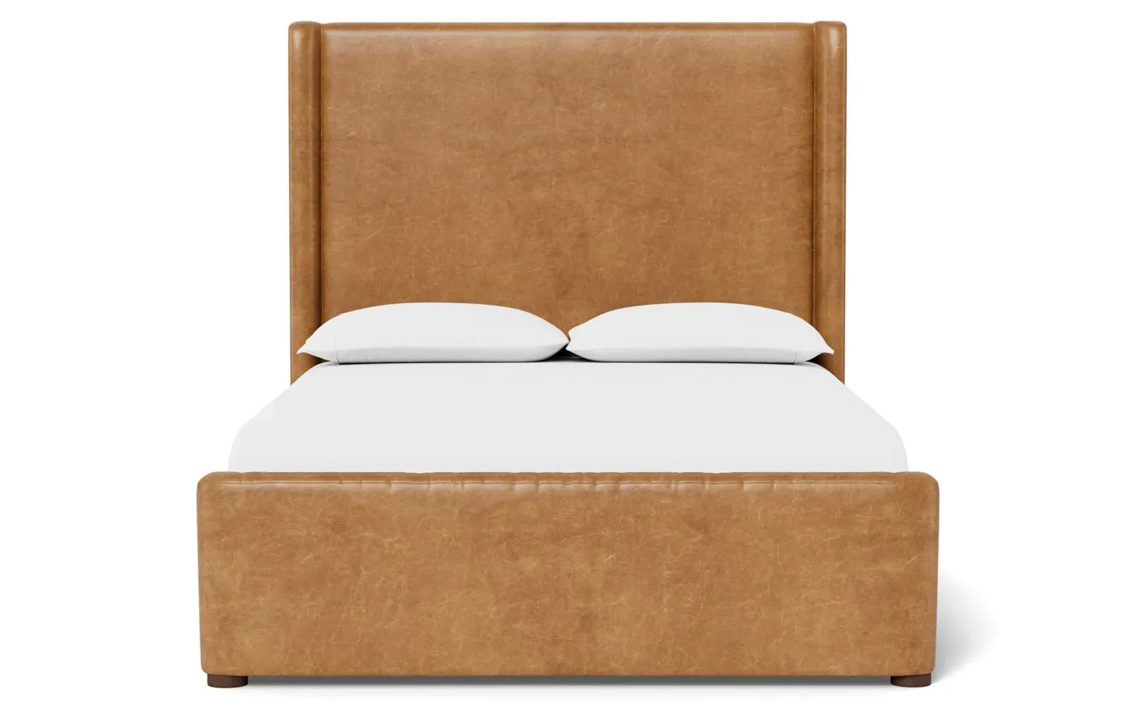 Althea King Size Bed Frame - Caramel, Leather