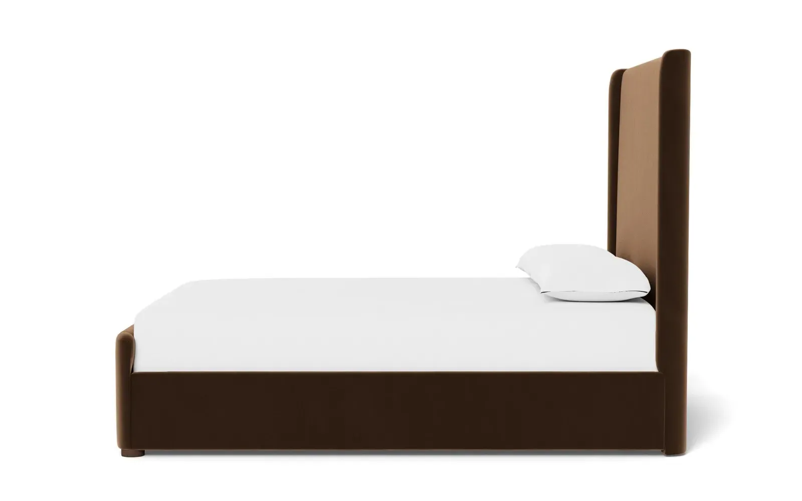 Althea King Size Bed Frame - Molasses, Performance Velvet