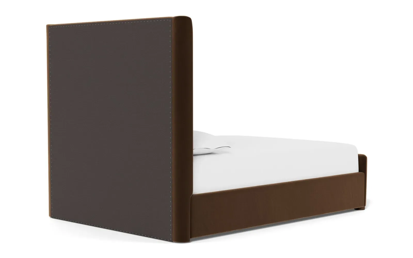 Althea King Size Bed Frame - Molasses, Performance Velvet