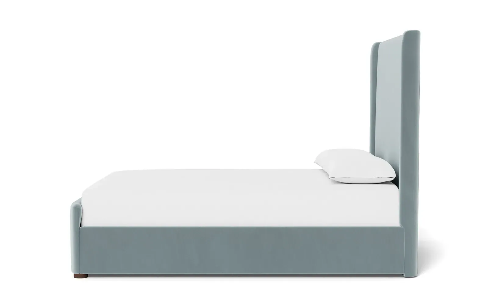 Althea King Size Bed Frame - Saltwater Blue, Performance Velvet