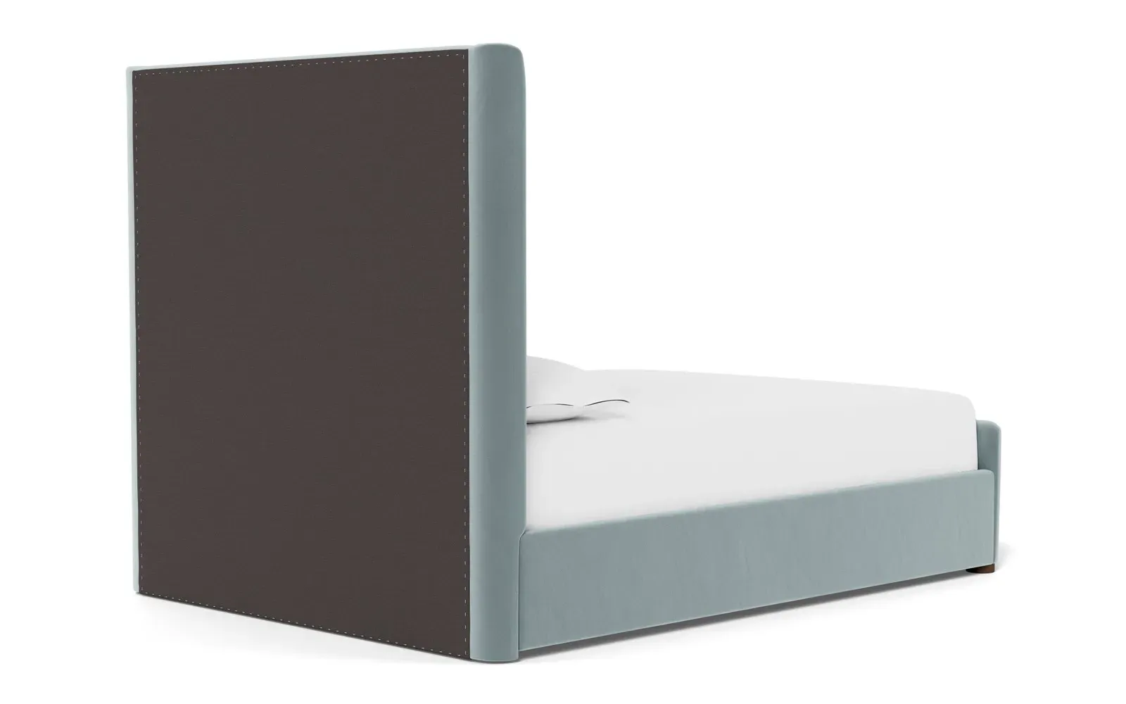 Althea King Size Bed Frame - Saltwater Blue, Performance Velvet