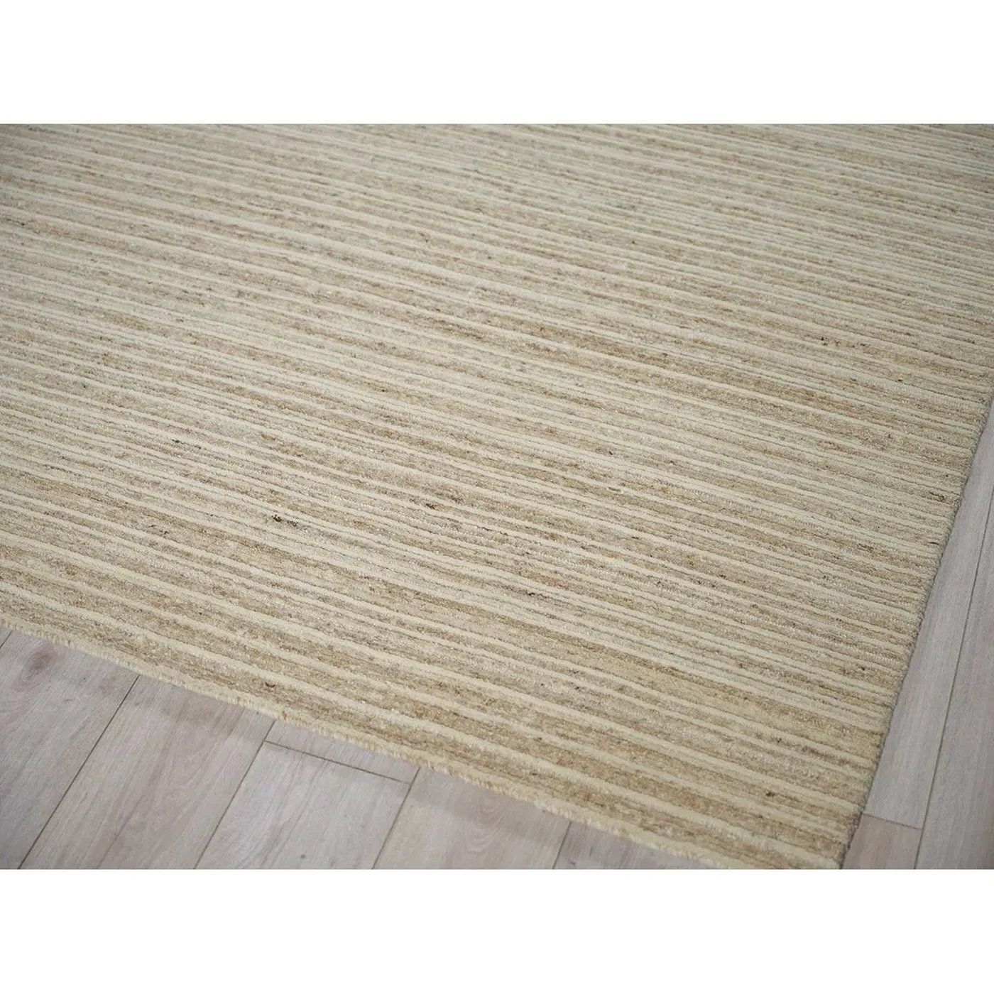 Althea Large Solid Rug - Beige, Wool