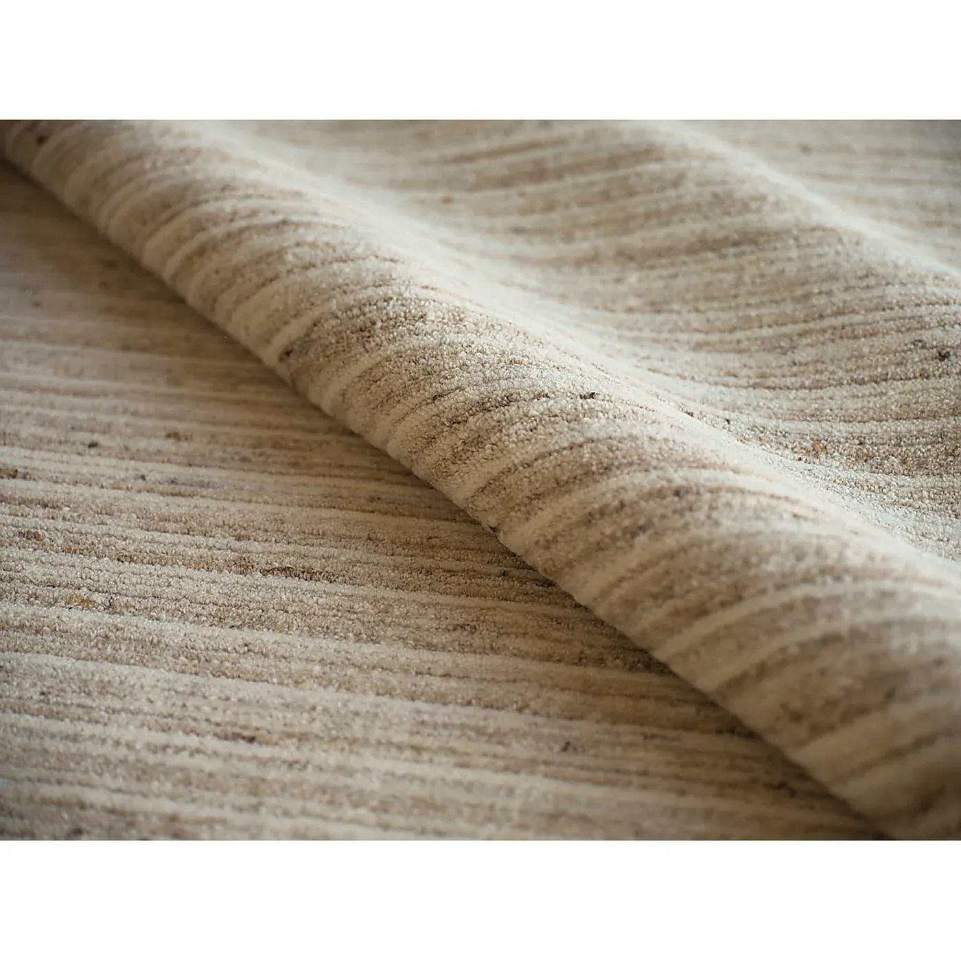 Althea Large Solid Rug - Beige, Wool