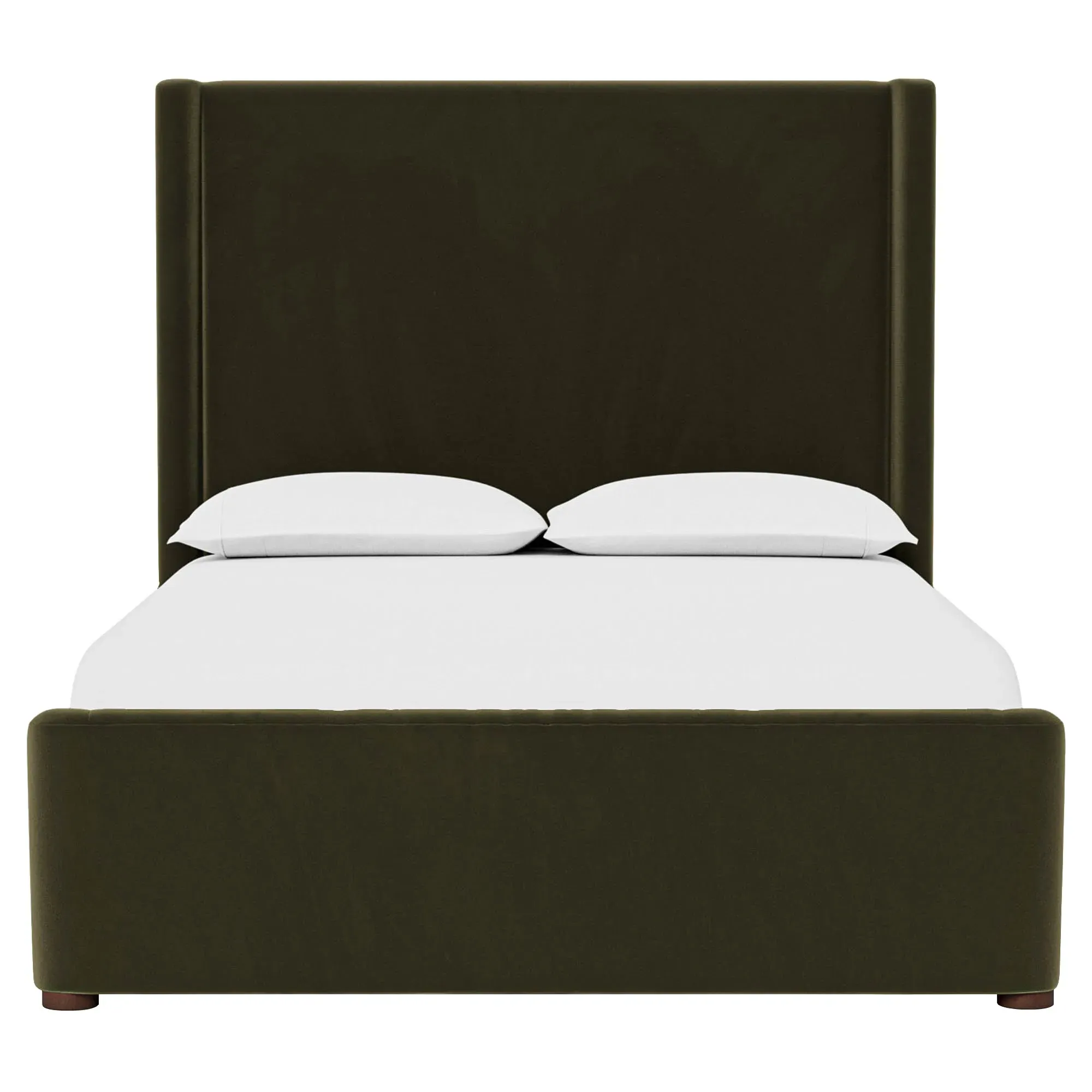 Althea Queen Size Bed Frame - Boxwood Green, Performance Velvet image