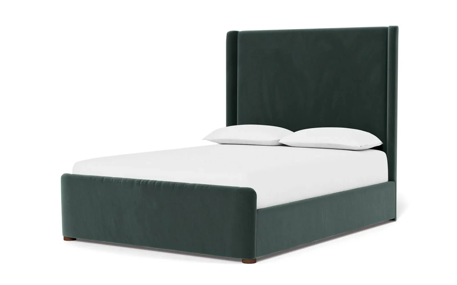 Althea Queen Size Bed Frame - Lagoon, Performance Velvet