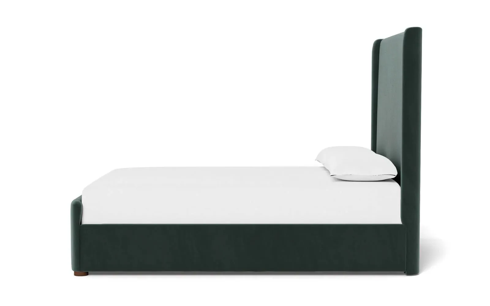 Althea Queen Size Bed Frame - Lagoon, Performance Velvet