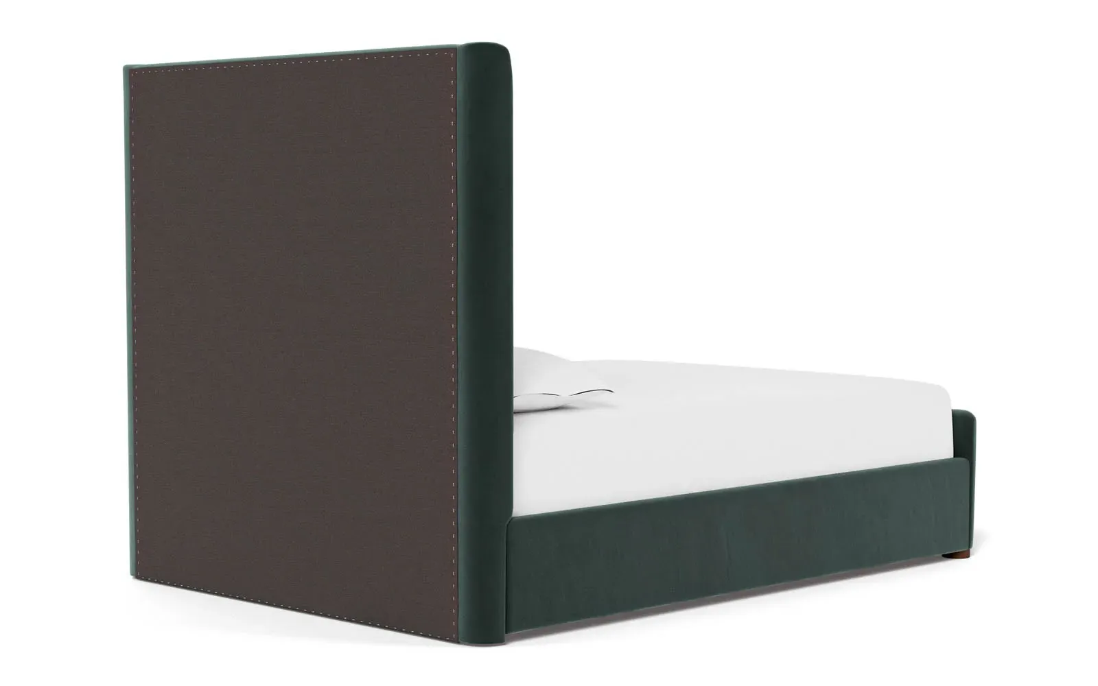 Althea Queen Size Bed Frame - Lagoon, Performance Velvet