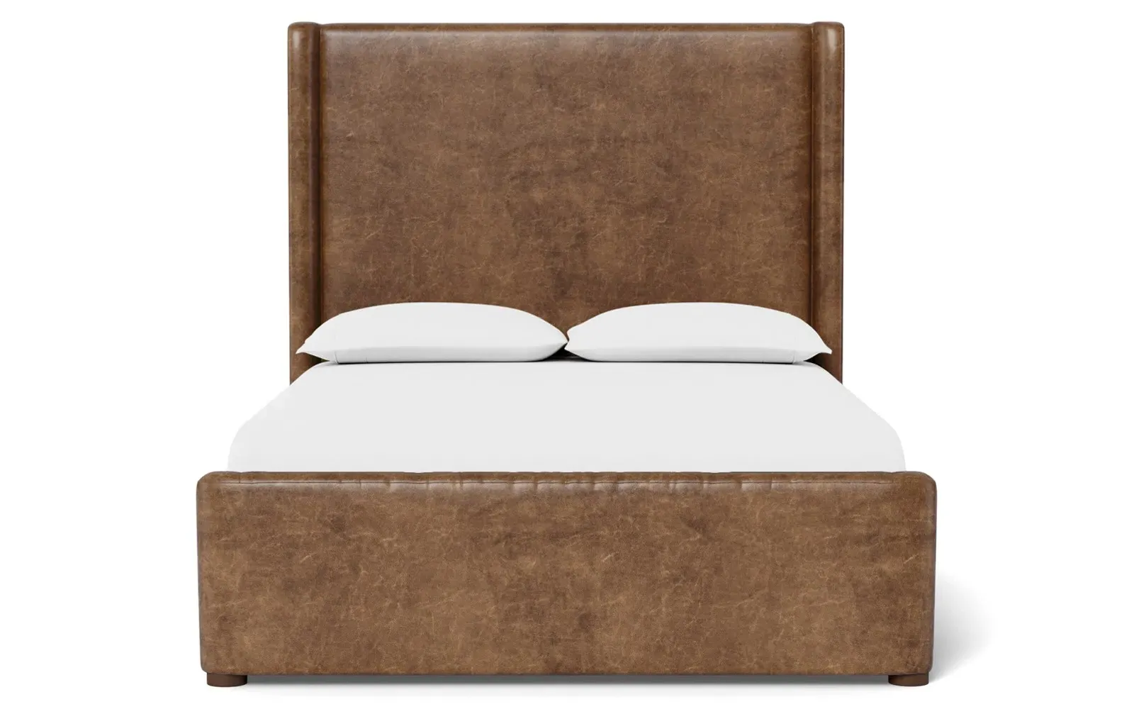 Althea Queen Size Bed Frame - Milk Chocolate, Leather