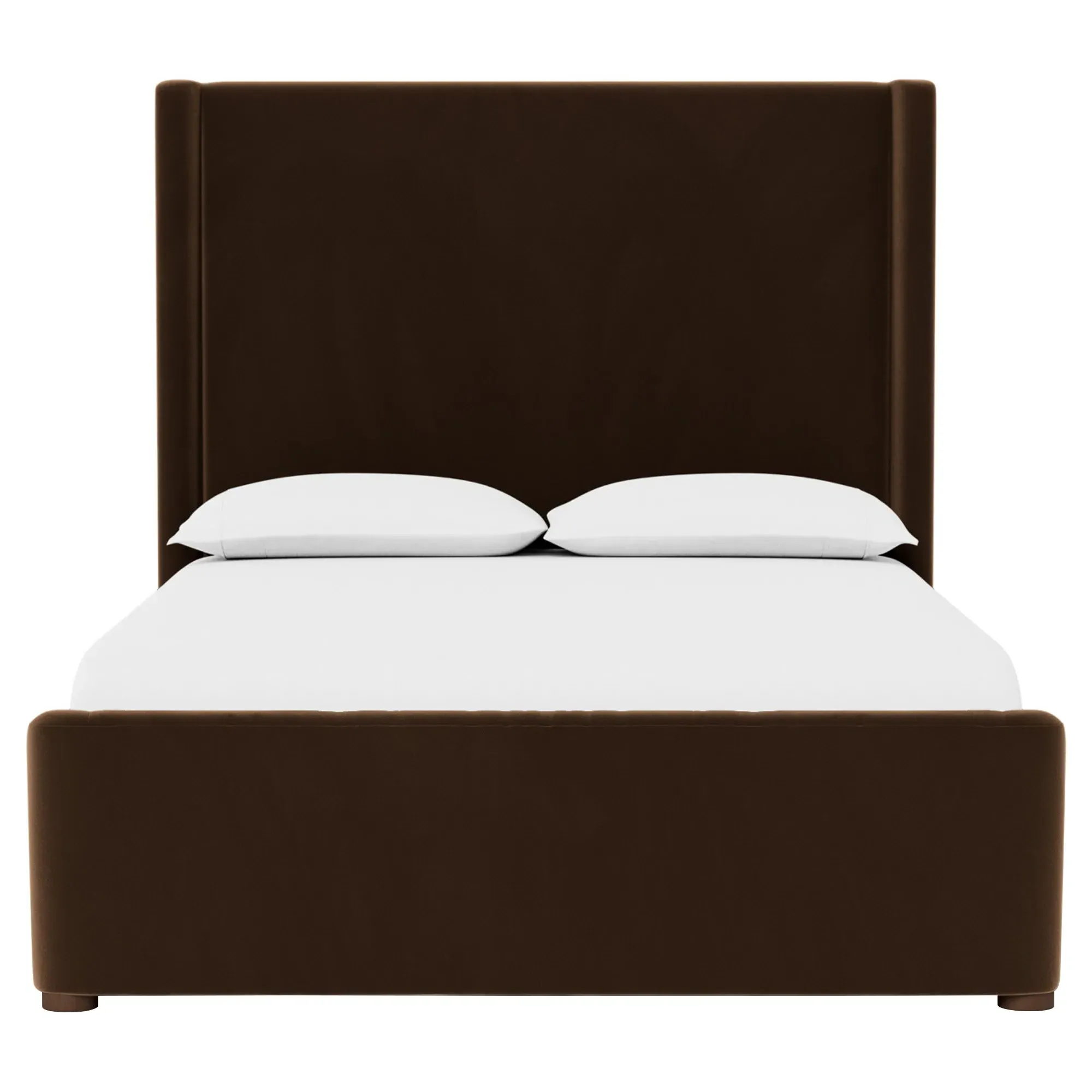 Althea Queen Size Bed Frame - Molasses, Performance Velvet