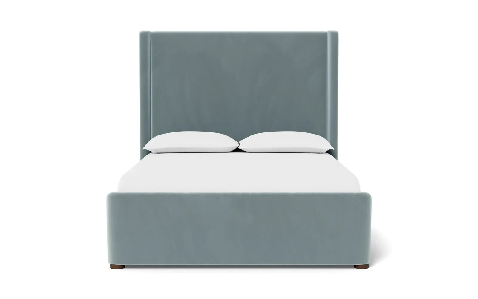Althea Queen Size Bed Frame - Saltwater Blue, Performance Velvet