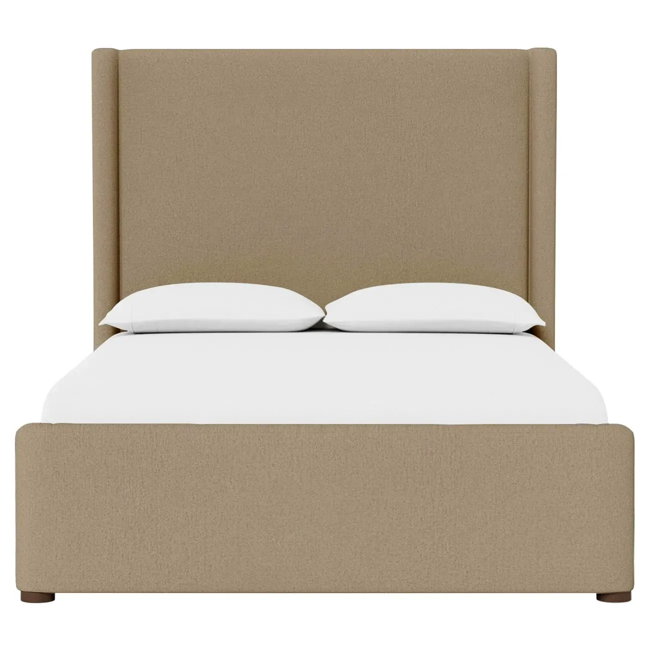 Althea Queen Size Bed Frame - Sand Dune, Performance Velvet