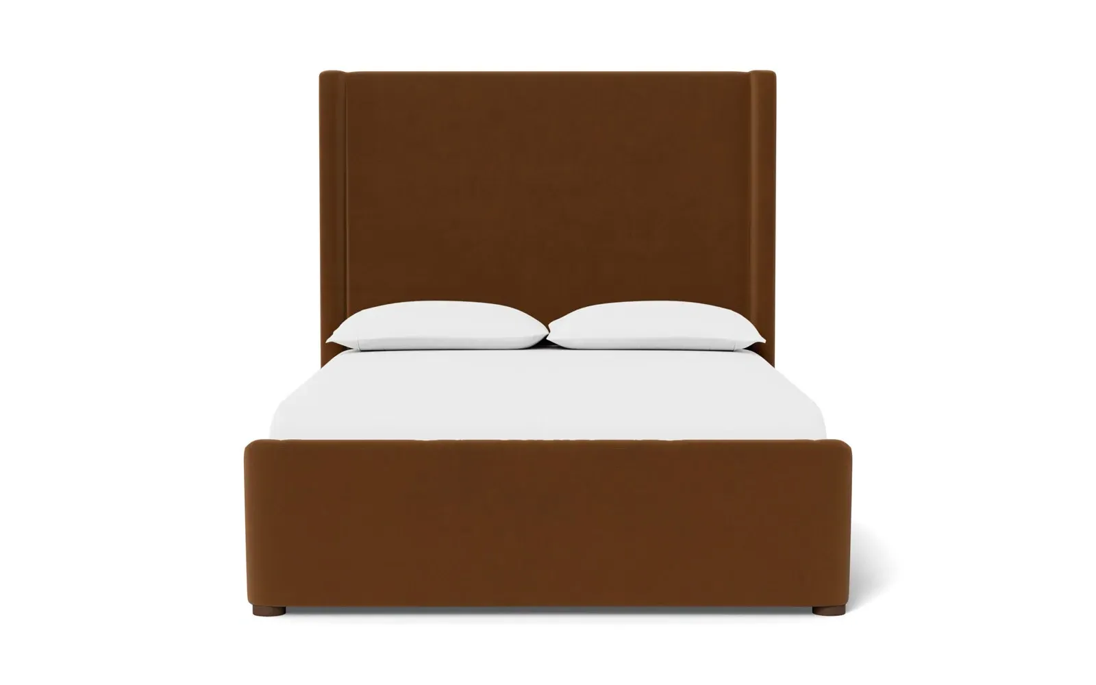 Althea Queen Size Bed Frame - Spice, Performance Velvet