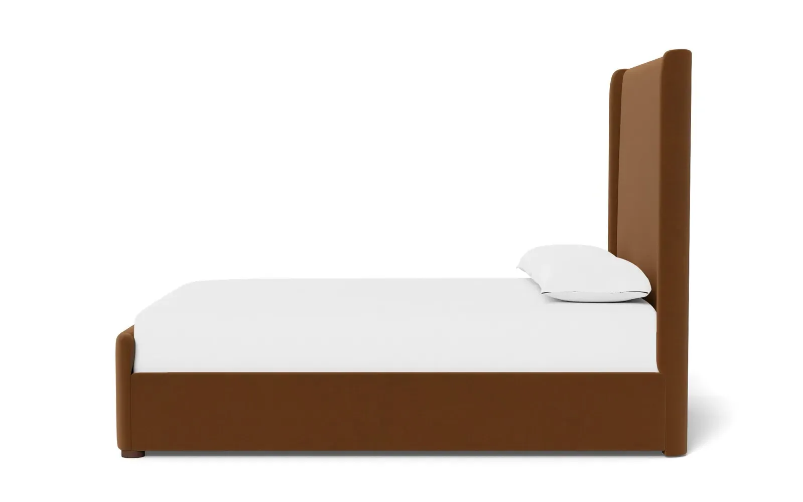 Althea Queen Size Bed Frame - Spice, Performance Velvet