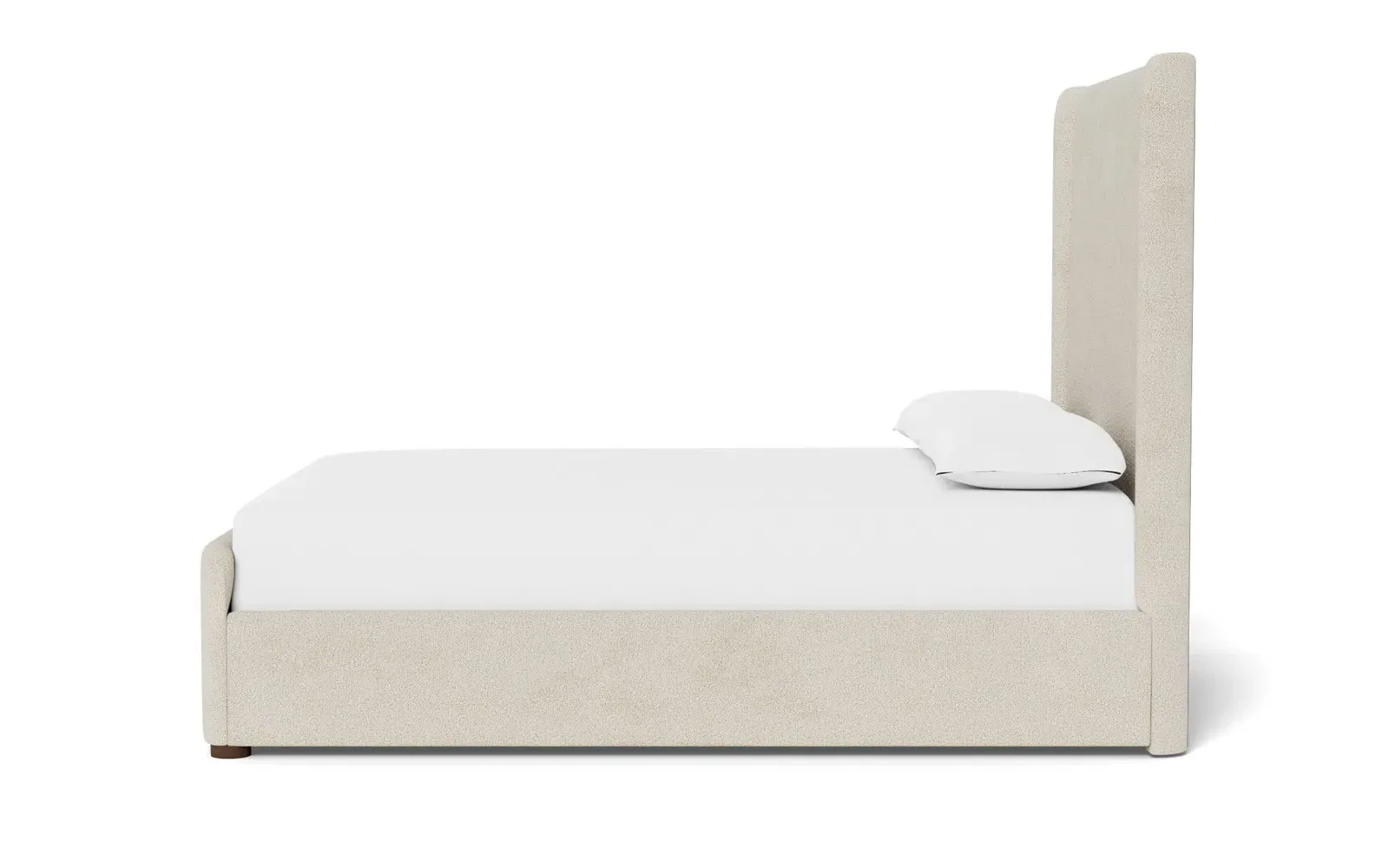 Althea Queen Size Bed Frame - Sugar Cookie, Boucle