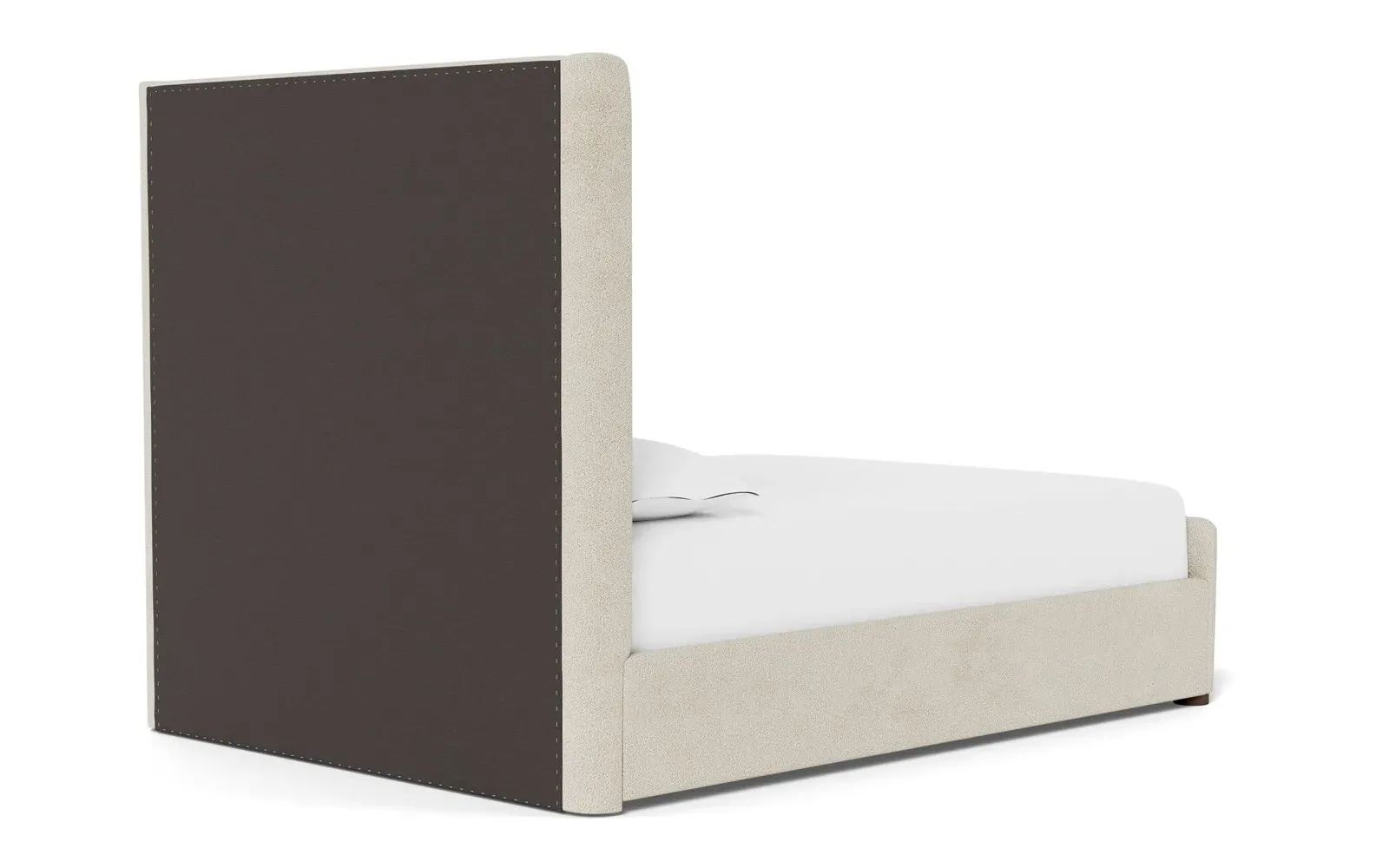 Althea Queen Size Bed Frame - Sugar Cookie, Boucle