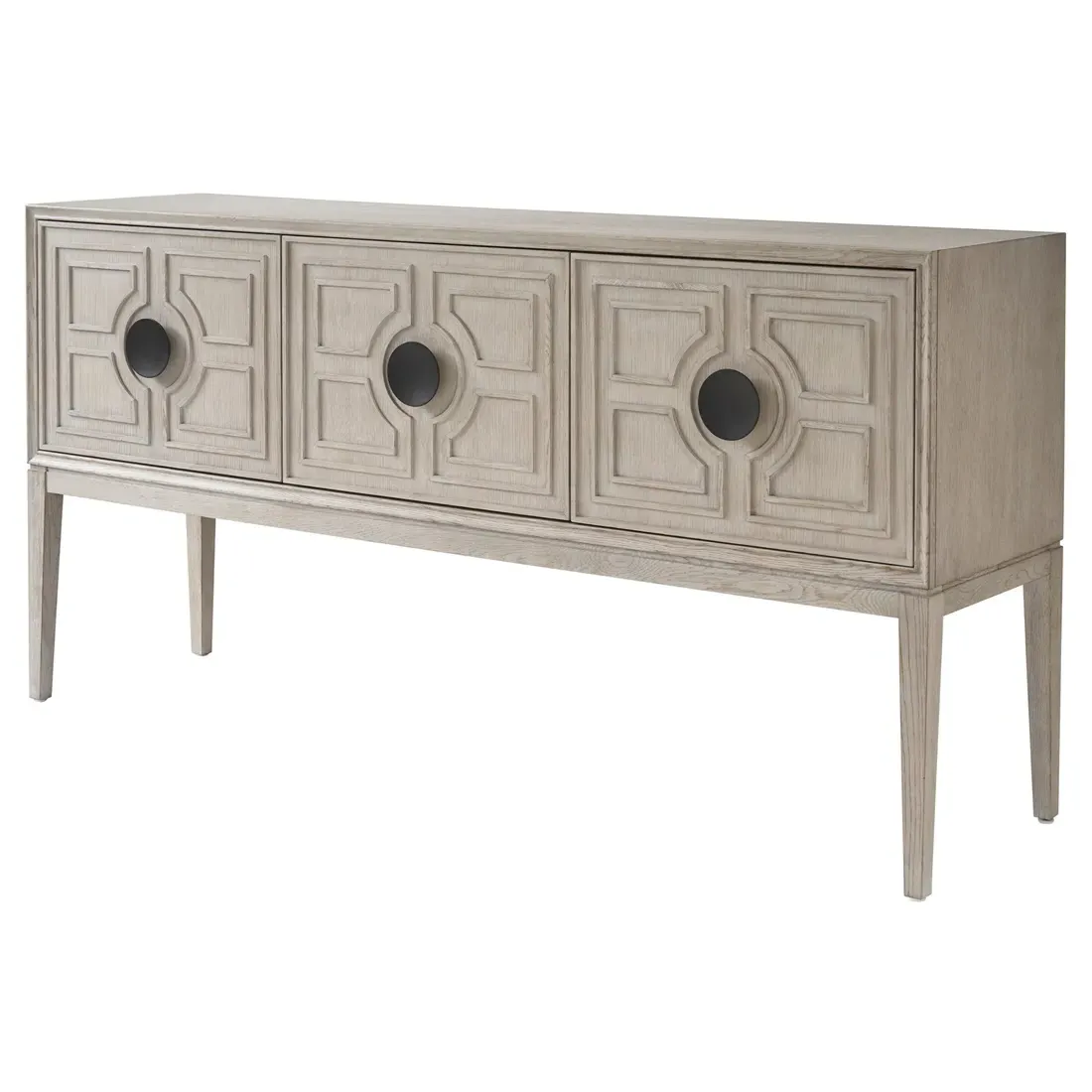 Alva Sideboard with Carved Details - Brown, Oak