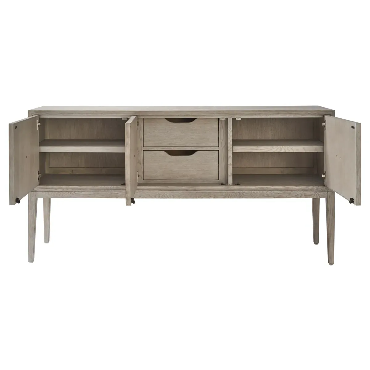 Alva Sideboard with Carved Details - Brown, Oak