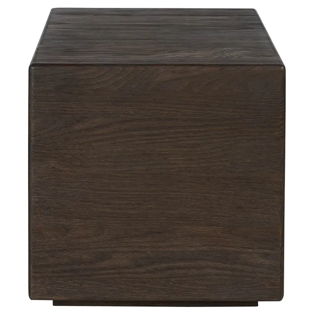 Alwyn Block End Table - Brown Oak image