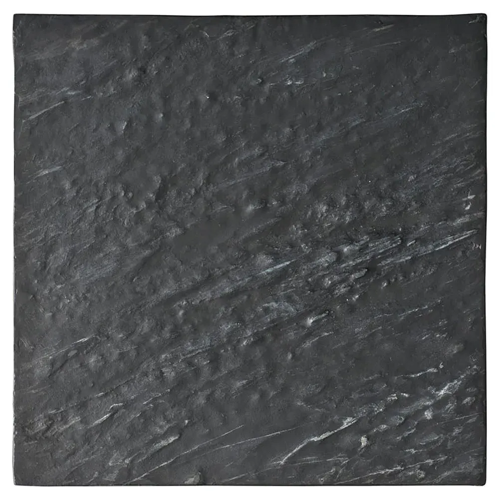 Alwyn Travertine Plinth Pedestal - Black, Oak