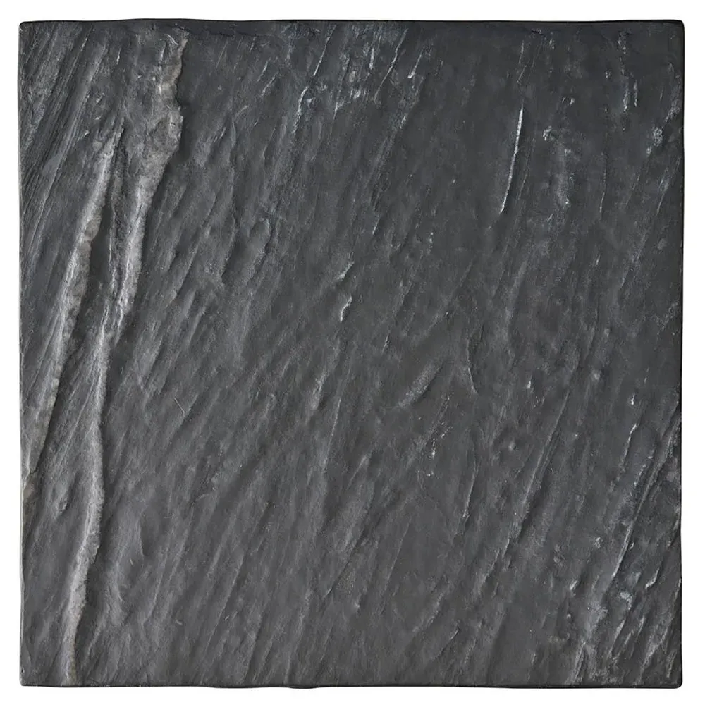 Alwyn Travertine Plinth Pedestal - Black, Oak