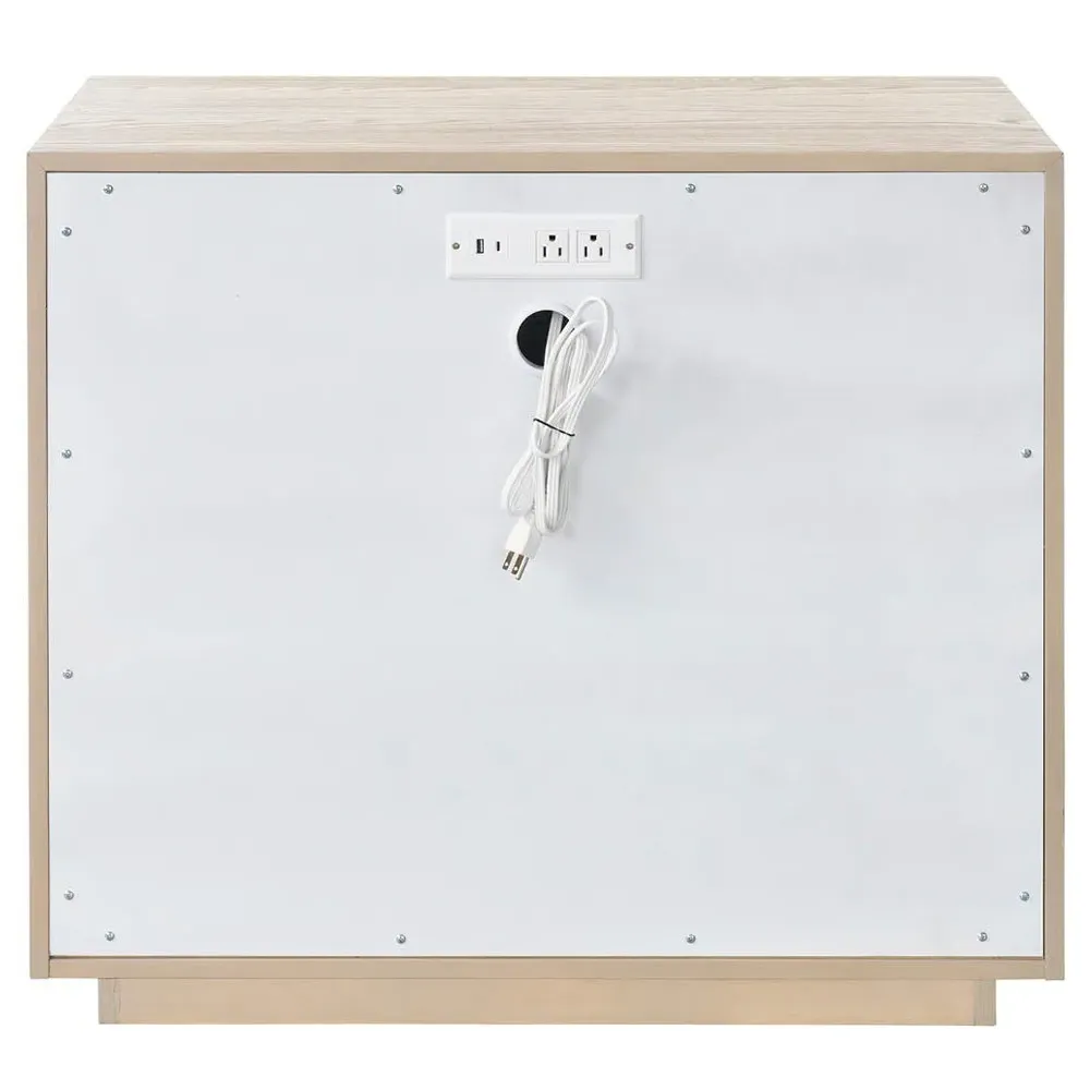 Alwyn Wide Nightstand - Light Oak