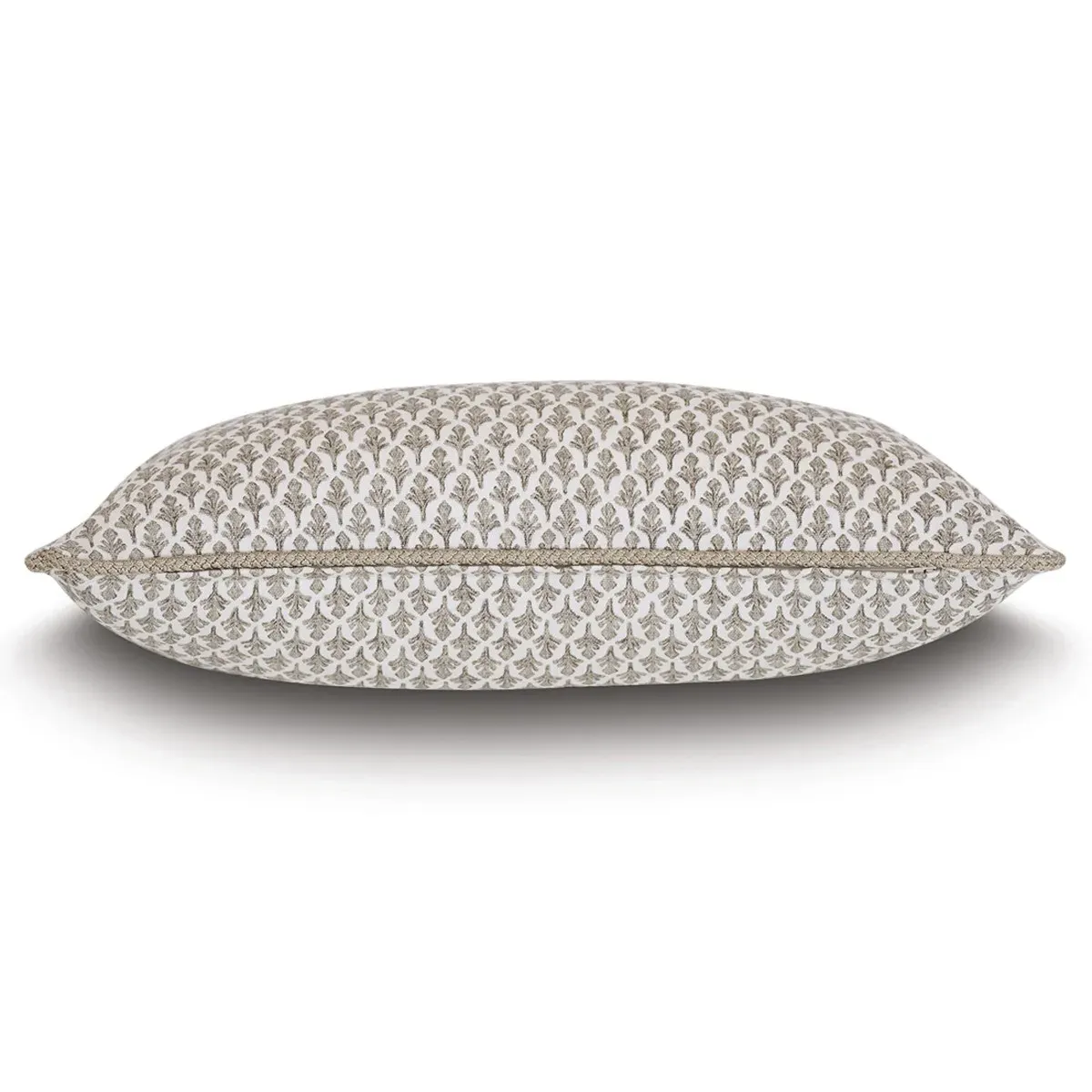 Amabel Fleur De Lis Cotton Lumbar Pillow - Beige