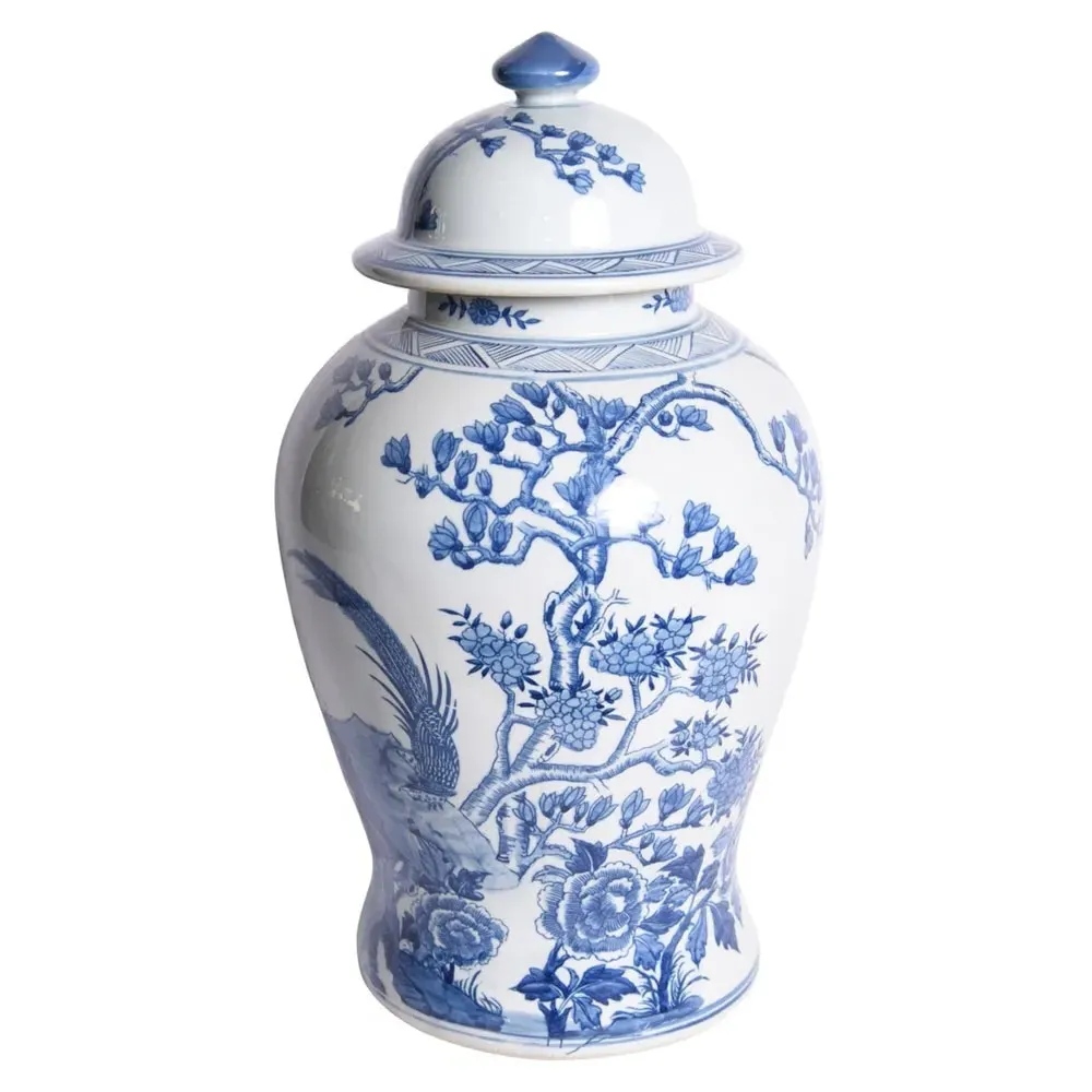 Amalia Decorative Ginger Jar - Blue, Porcelain image