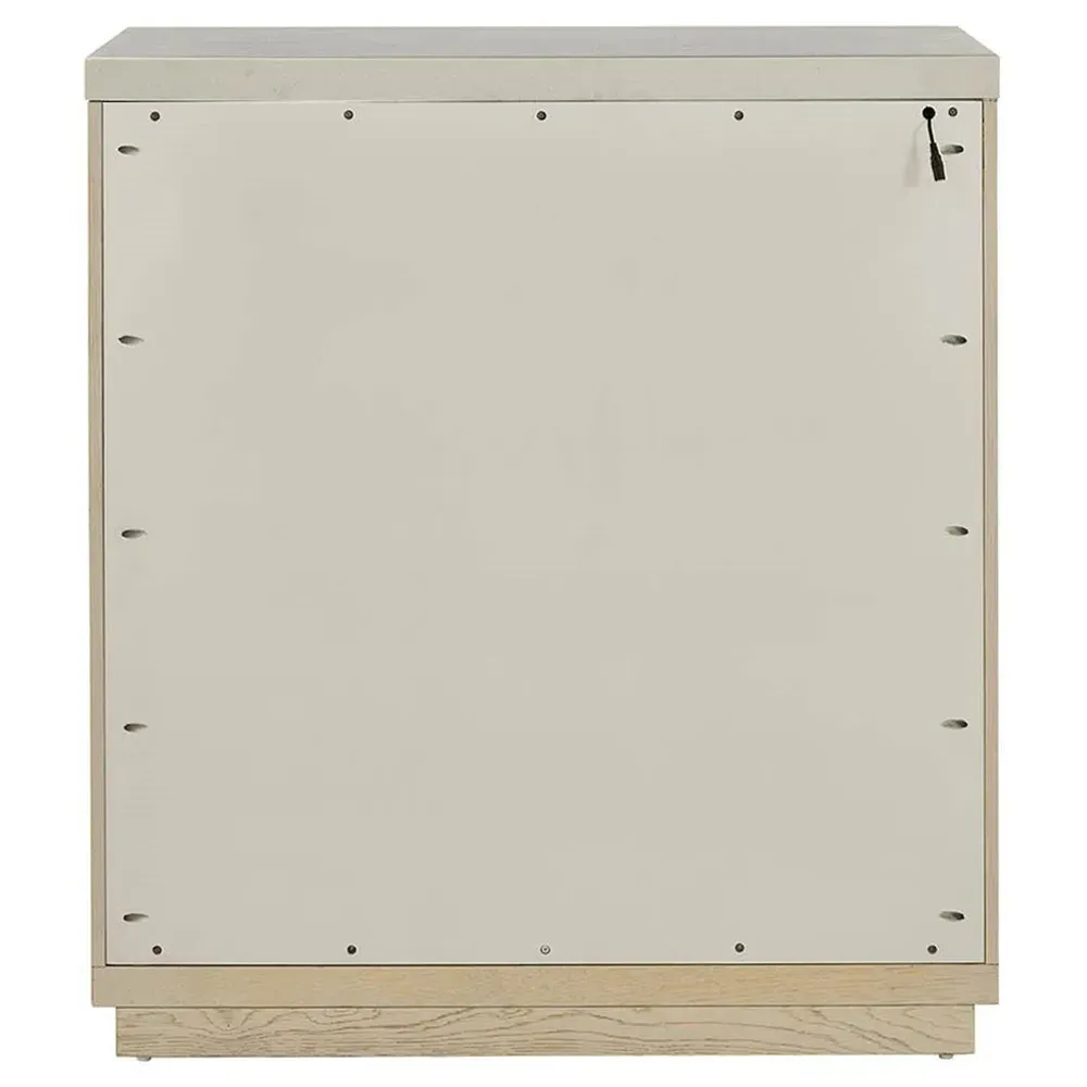 Aman Bar Cabinet with Storage - Brown, Oak