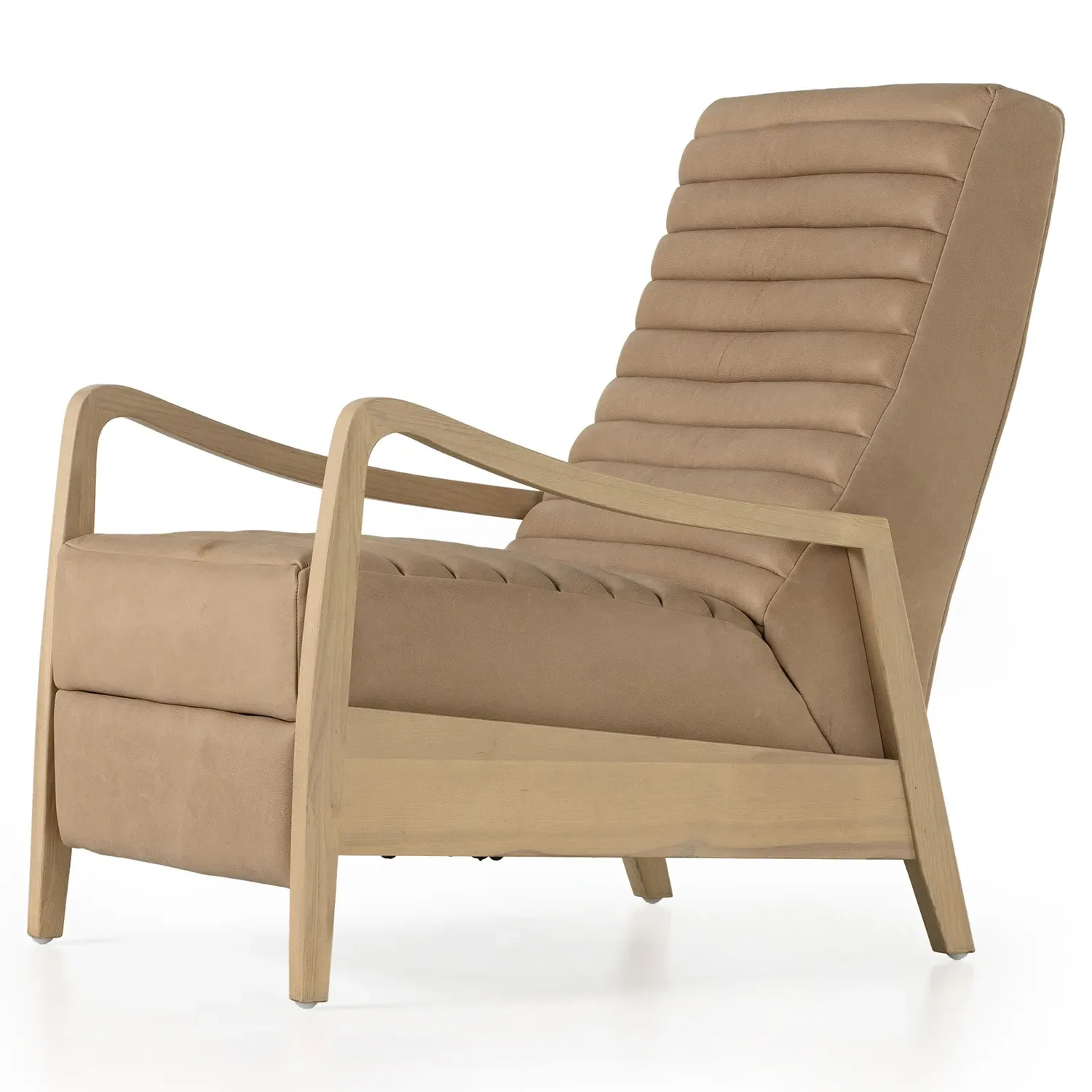 Amani Recliner Chair - Beige, Leather