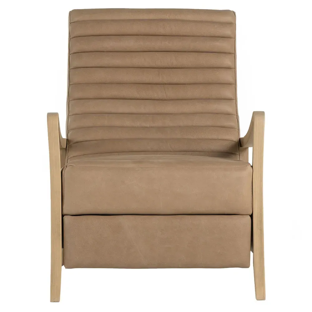Amani Recliner Chair - Beige, Leather image