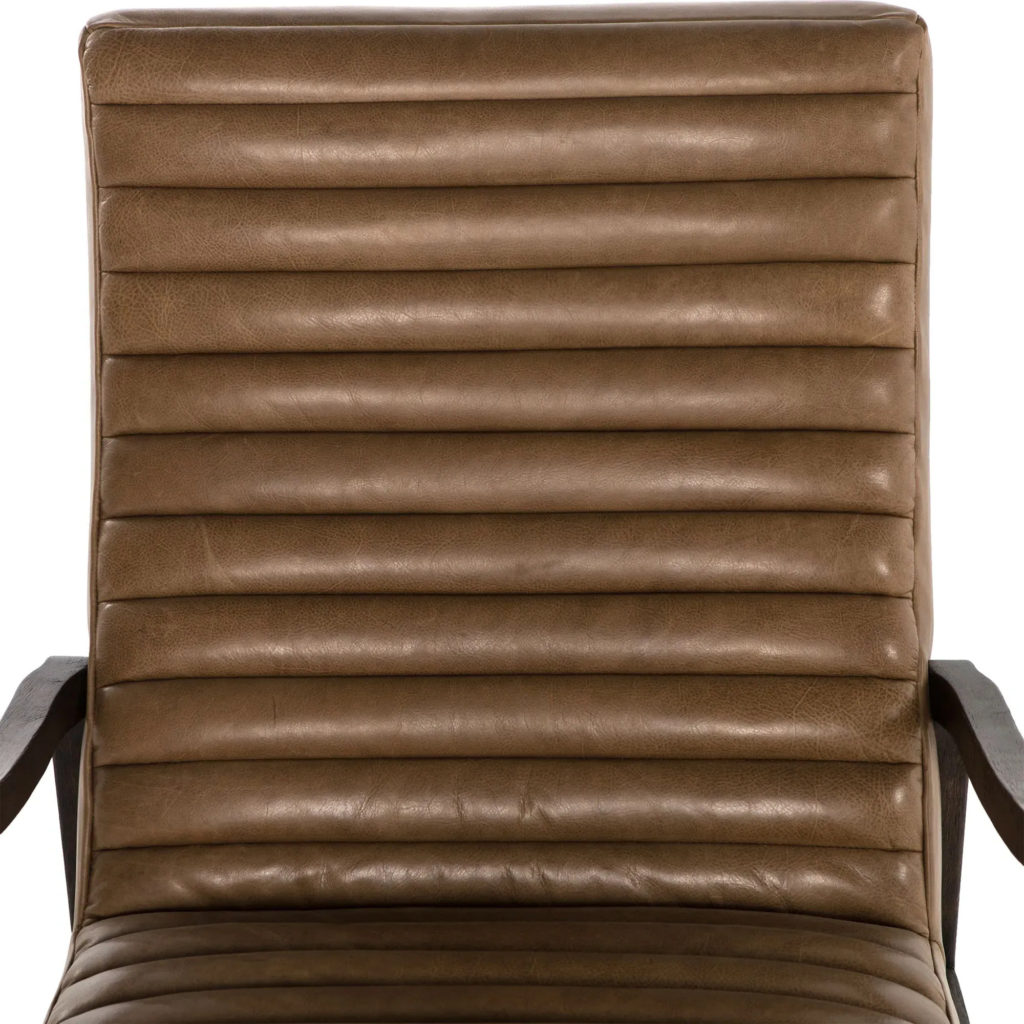 Amani Tufted Arm Chair - Brown, Leather